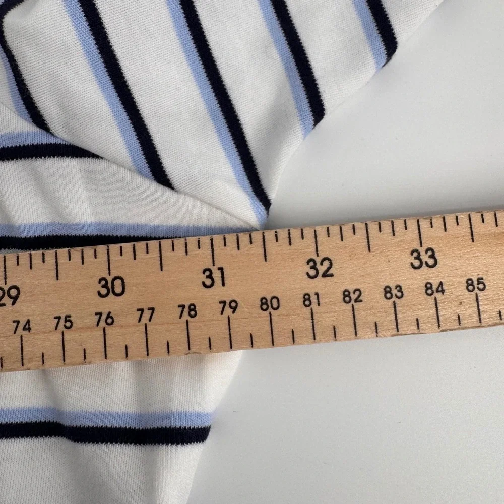 Polo Ralph Lauren Polo Shirt Mens 4XB White Blue Striped Short Sleeve Pony Logo